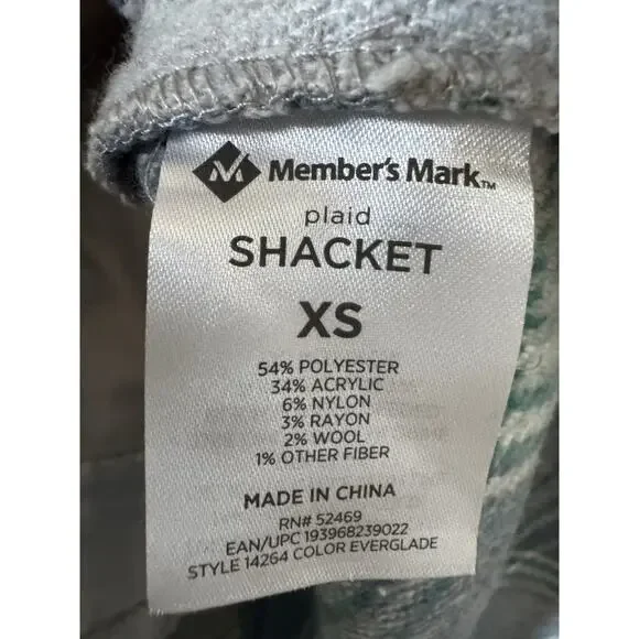 Member's Mark Women's Shacket, Light Blue Plaid, Size XSmall - Picture 8 of 14